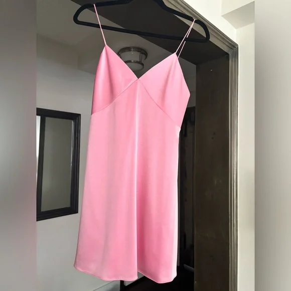 Alice and Olivia - Pink Silk Mini Dress (size 0) - Picture 3 of 5